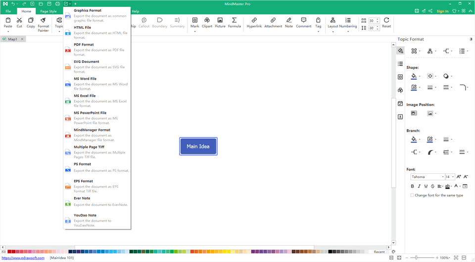 export EdrawMind